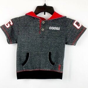 COOGI Retro Short Sleeve Sweatshirt Hoodie